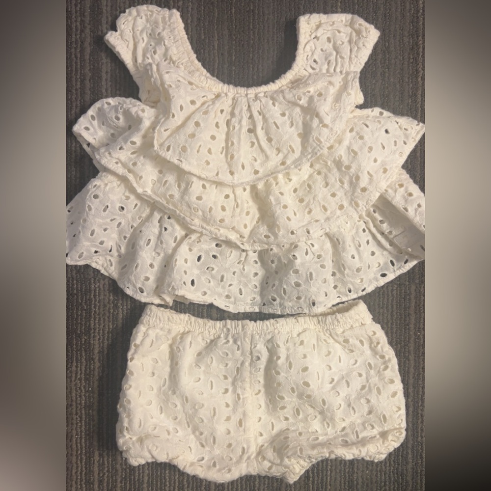 Seven7 Kids White Eyelet Matching Set